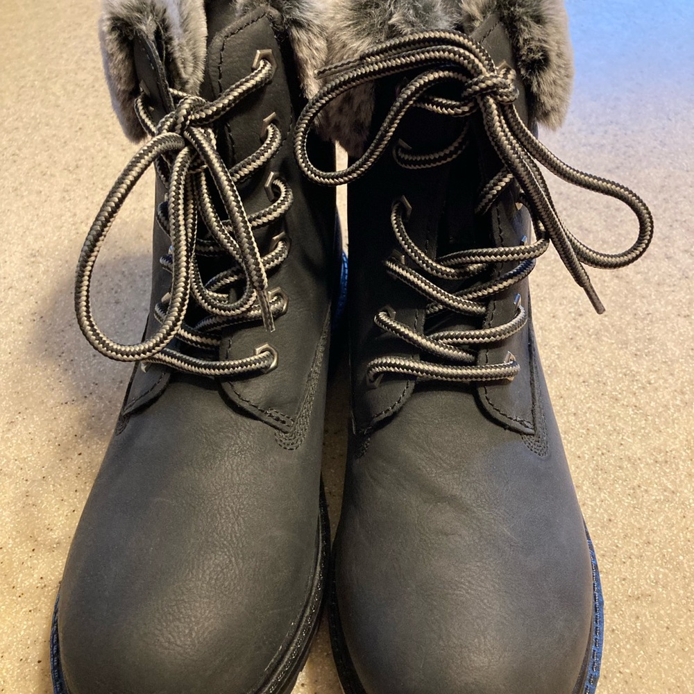 UNIONBAY Black and Gray Combat Moto Boots